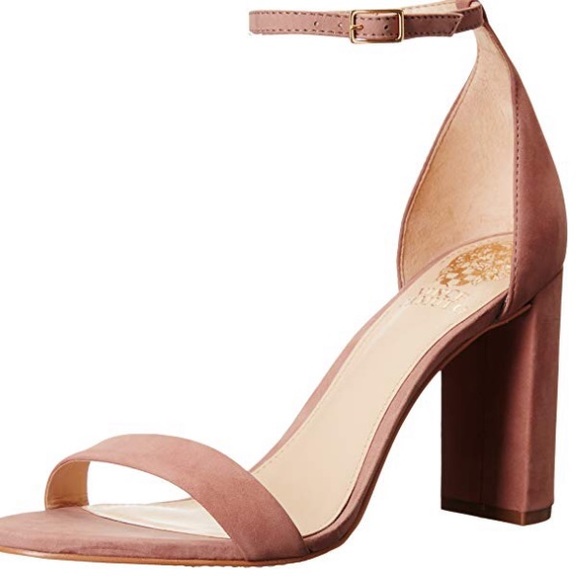 Vince Camuto Shoes - Natural/Blush Suede Vince Camino Strappy Heels 7.5